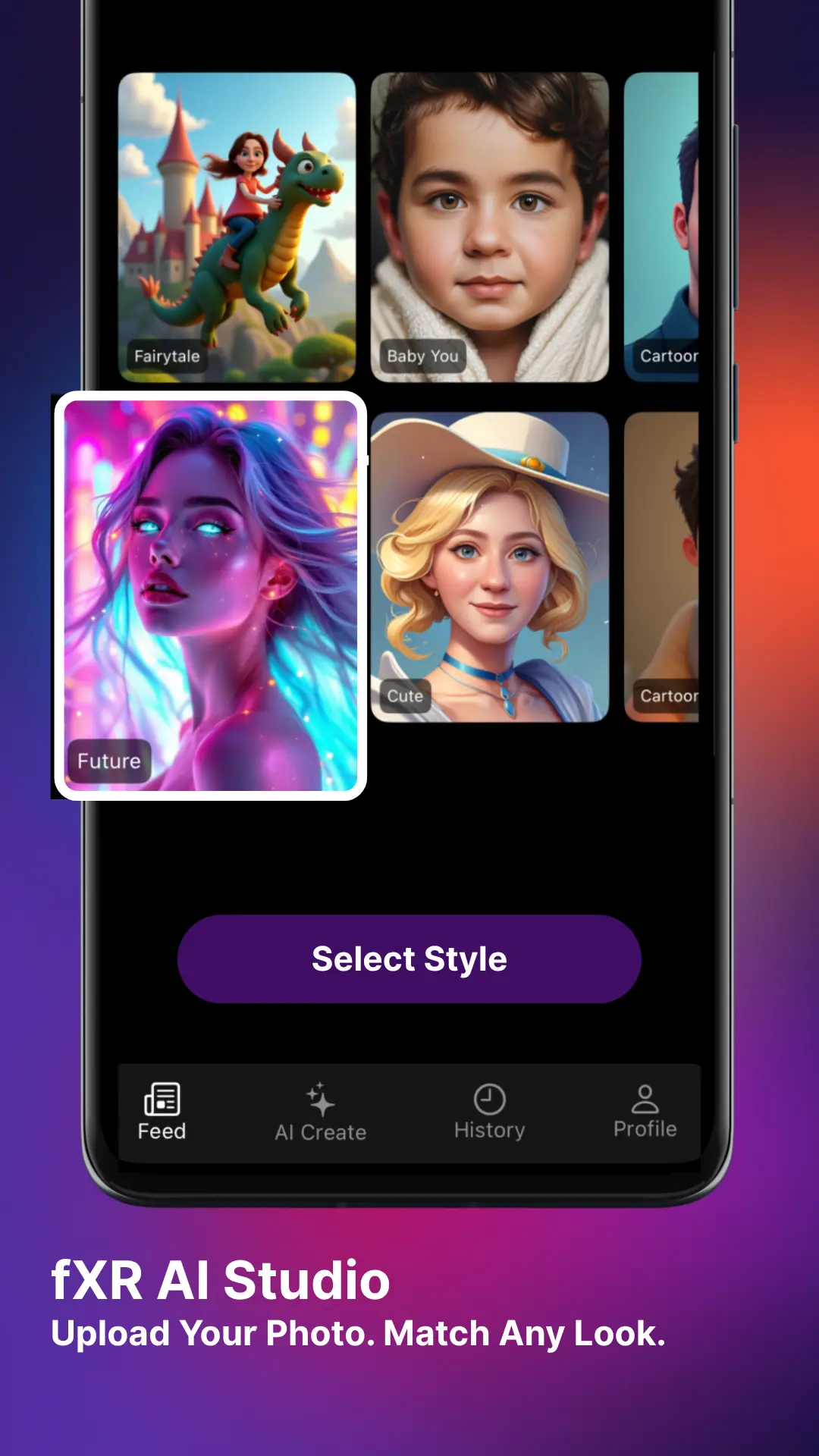 fXR Studio AI Art Generation Screenshot
